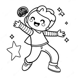 Tanzender Tiktok-Star Ausmalbild 1731-1379