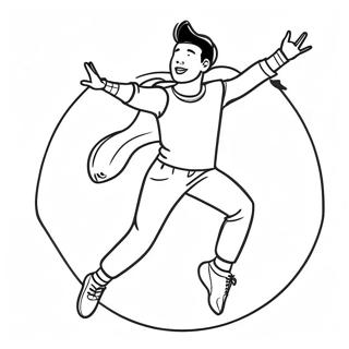 Tanzender Tiktok-Star Ausmalbild 1731-1380