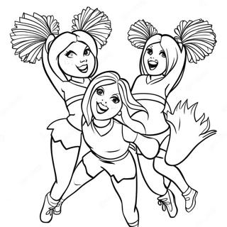 Pagina Da Colorare Delle Cheerleader Dei La Rams In Azione 18001-14213