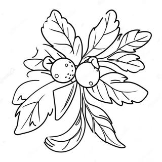 Página Para Colorear De Muérdago Festivo 18231-14394