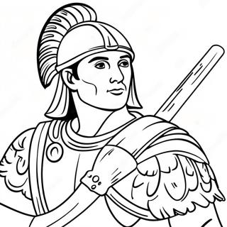 Antik Romersk Soldat Färgläggningssida 18281-14435
