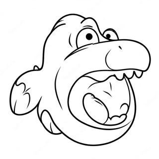 Funny Big Mouth Animal Coloring Page 18621-14702