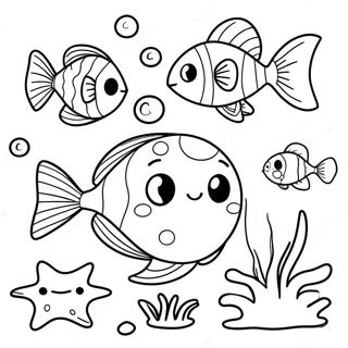 Sevimli Su Altı Canlıları Boyama Sayfası 1901-1532