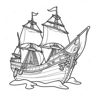 海賊船の海賊たちのぬりえページ 19263-15237