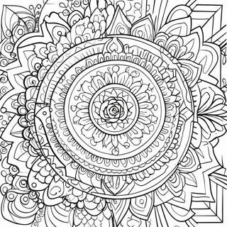 Página Para Colorir Do Mandala Do Chakra Colorido 19553-15450