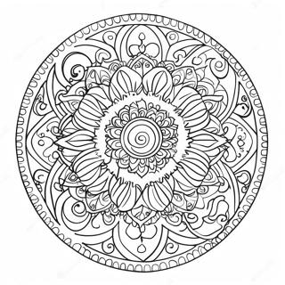 Página Para Colorir Do Mandala Do Chakra Colorido 19553-15451