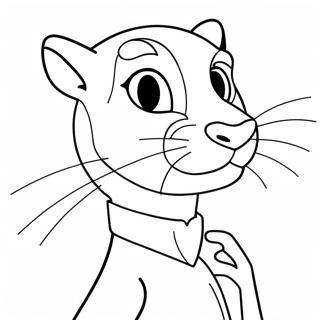 Roze Panter Kleurplaat 21422-16936