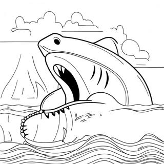 Page À Colorier De Scène De Film Jaws 21513-17005