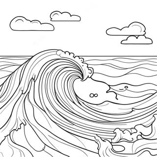 Gentle Ocean Waves Coloring Page 21613-17075