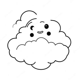 Fluffy Cloud Coloring Page 2210-1777