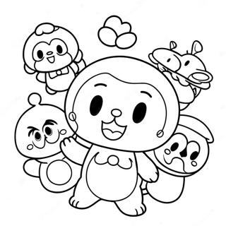 หน้าระบายสีโดราเอมอนน่ารักกับเพื่อน 22923-18108