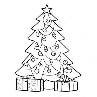 صفحة تلوين شجرة عيد الميلاد الاحتفالية 2321-1881