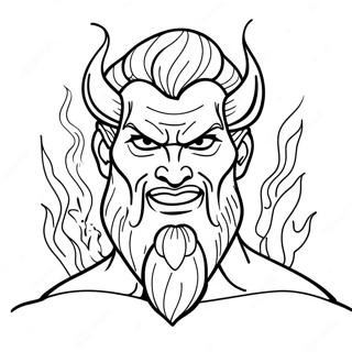 Machtige Hades Met Vlammen Kleurplaat 23843-18827