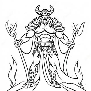 Machtige Hades Met Vlammen Kleurplaat 23843-18828