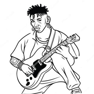 Nle Choppa Esiintyy Livenä Värityssivu 24403-19273