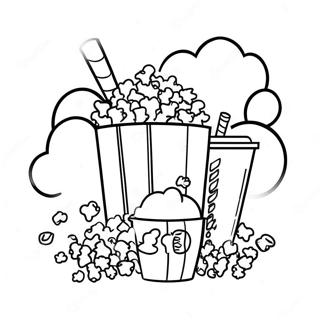 Page À Colorier Popcorn Et Soda Au Cinéma 24683-19489