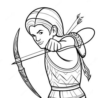 धनुष और तीर रंग भरने वाला पृष्ठ 24732-19535