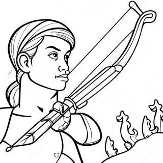 रंगीन धनुष और तीर साहसिकता रंग भरने वाला पृष्ठ 24733-19539