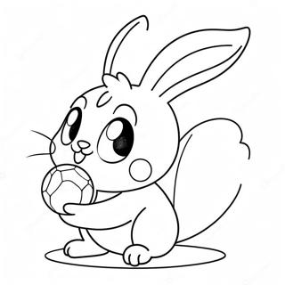 공놀이하는 귀여운 스코르버니 색칠 공부 페이지 24833-19613