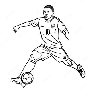 Page À Colorier Mbappe Dribblant Le Défenseur 2501-2004