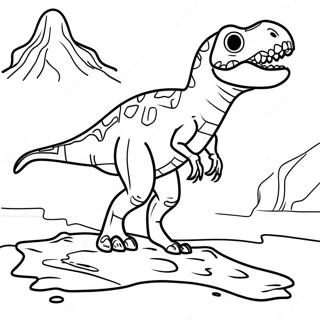 T-Rex Fossil Excavation Coloring Page 25273-19962