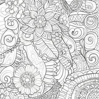 Färgglad Mönsterstickad Filt Målarbild 25303-19995