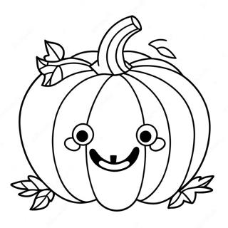 Cute October Pumpkin Coloring Page 25512-20140