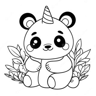 Página Para Colorear De Panda Unicornio 26404-20870
