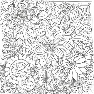 Página Para Colorear De Patrones Florales Detallados 26645-21069