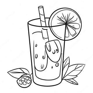 Refreshing Lemonade Glass Coloring Page 2821-2246