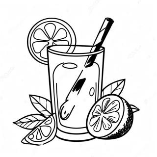 Refreshing Lemonade Glass Coloring Page 2821-2247