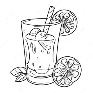 Refreshing Lemonade Glass Coloring Page 2821-2248