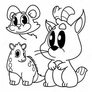 Colorful Zooba Animals Coloring Page 29465-23300