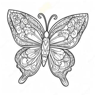 Page À Colorier De Papillon En Origami Coloré 30075-23764