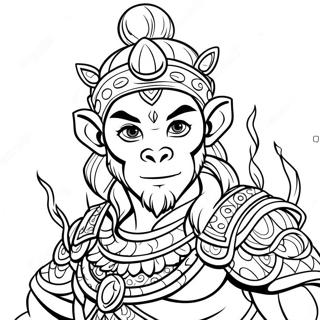 मंकी किंग रंग भरने वाला पृष्ठ 30944-24458