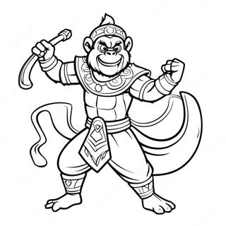 मंकी किंग रंग भरने वाला पृष्ठ 30944-24460