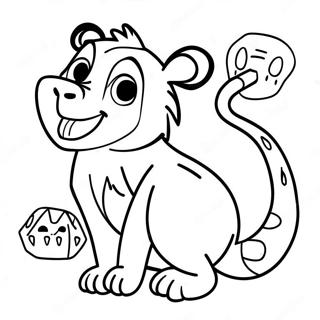 Zoboomafoo With Colorful Animals Coloring Page 31234-24693