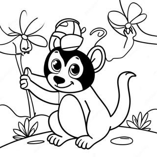 Zoboomafoo With Colorful Animals Coloring Page 31234-24694