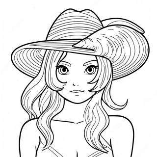 Pagina Da Colorare Di Nami Con Cappello Di Paglia 31344-24789