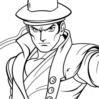 Página Para Colorir De Jotaro Kujo Em Ação 33994-26875
