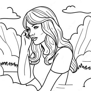 Taylor Swift Evermore Albüm Kapağı Boyama Sayfası 34863-27571