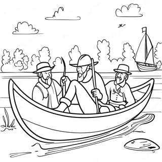 Jamestown Nybyggere I Kanoer Malebog 35074-27743