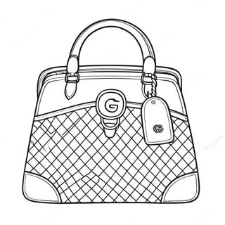 Pagina Da Colorare Di Una Borsa Gucci Elegante 35344-27956