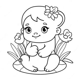 Schattige Ragatha Met Bloemen Kleurplaat 35744-28269