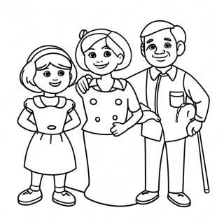 Mitchells-Perhe Toiminnassa Värityssivu 36434-28822