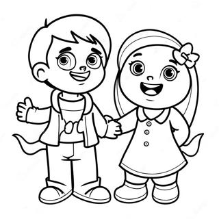 Sam And Cat Having Fun Coloring Page 36564-28925