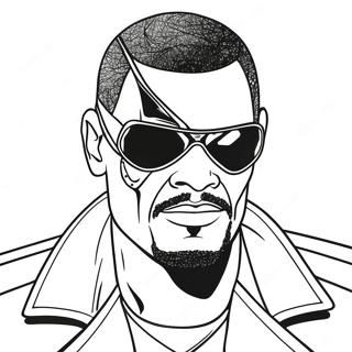 Nick Fury With Eye Patch Coloring Page 37204-58837
