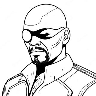 Nick Fury With Eye Patch Coloring Page 37204-58839