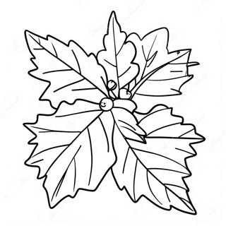 Pagina Da Colorare Di Foglie Di Agrifoglio E Bacche 37323-29522