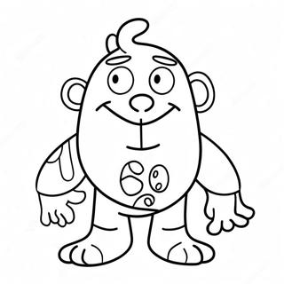 Página Para Colorir Personagem Engraçado De Quadrinhos 3741-2986